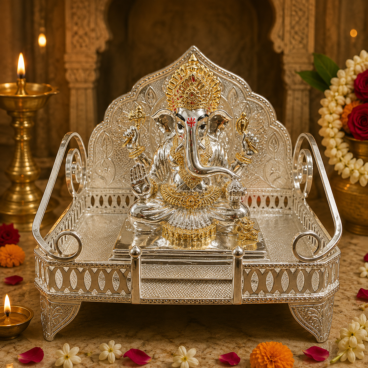 Silver Singhhasan